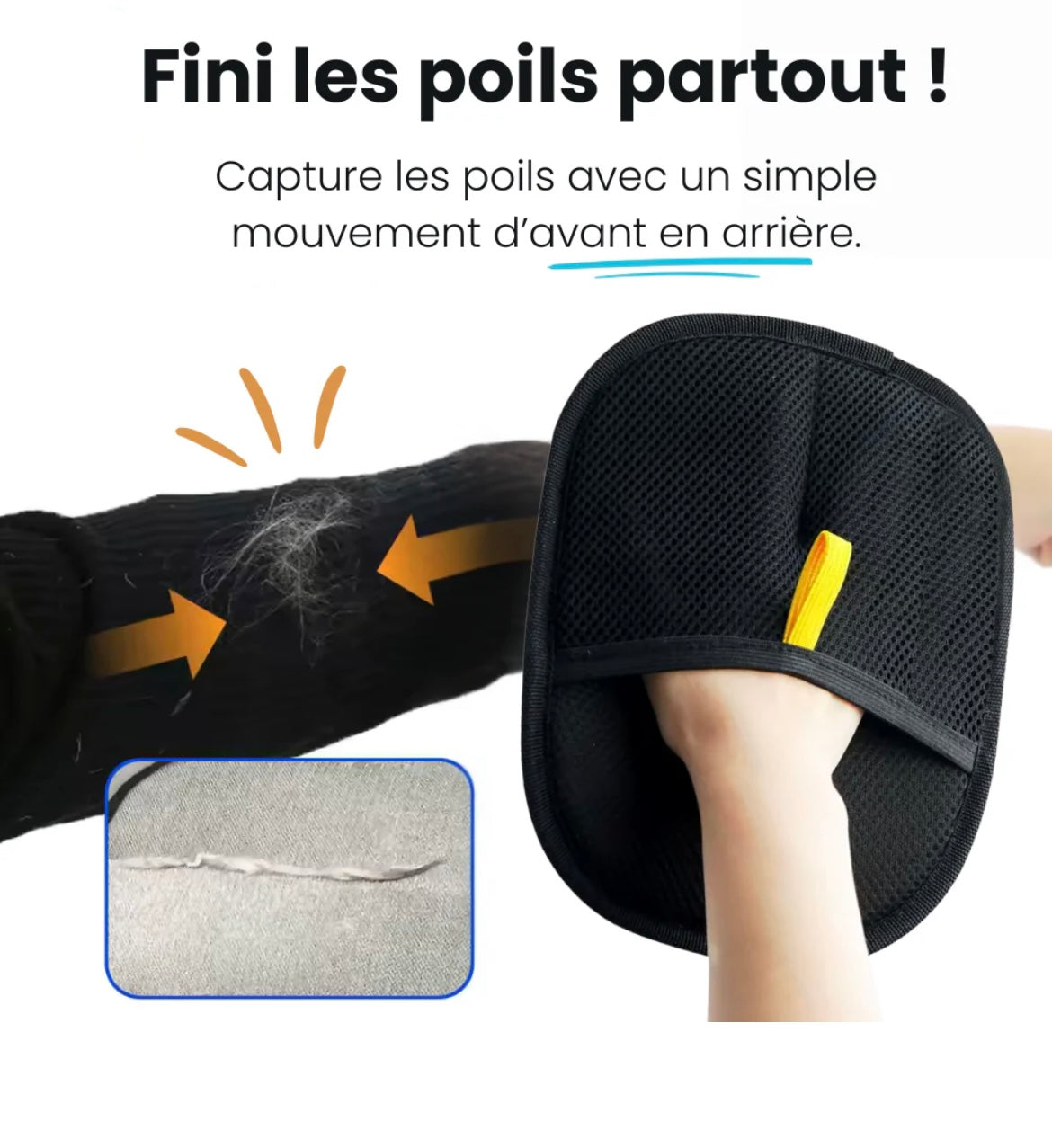 Gant attrape-poils
