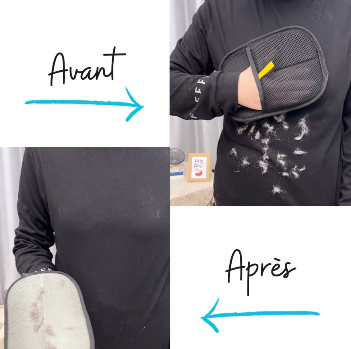 Gant attrape-poils